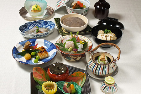 お昼の鱧と松茸懐石